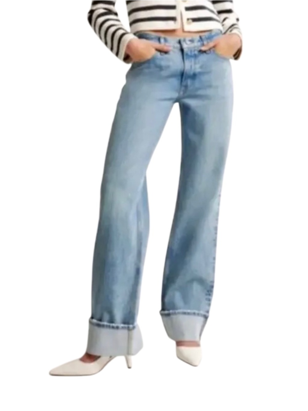 Abercrombie & Fitch Low Rise Baggy Jean Cuffed Hem